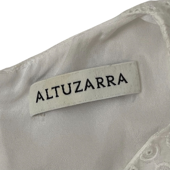 Altuzarra White Eyelet Sleeveless Sheath Midi Dress - 100% Cotton - Size 36/US 0 - Picture 9 of 9